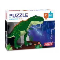 Puzzles Dinosaurios 2 x 48 Piezas