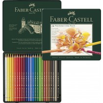 Estuche de Metal con 24 Lápices de color Polychromos Faber-Castell