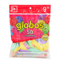 Globo 9" Colores Pastel x50 DALI
