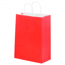 Bolsa de Papel Grande Roja con Asa x12