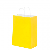 Bolsa de Papel Mediana Amarilla con Asa x12