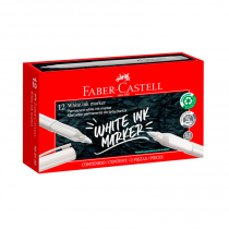 Marcador Permanente Blanco x12 Faber-Castell