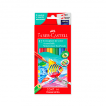 Lapices de Colores Acuarelables x12 con Kit Faber-Castell