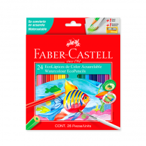 Lapices de Colores Acuarelables x24 con Kit Faber-Castell