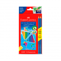 Lapices de Colores Largos x12 con Kit Faber-Castell