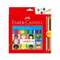 Lapices de Colores Largos Caras y Colores x24 Faber-Castell