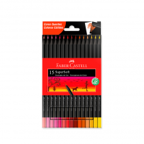 Lapices Supersoft Colores Calidos  x15 Faber-Castell