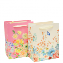 Bolsa de Regalo Chica Flores y Mariposas x12